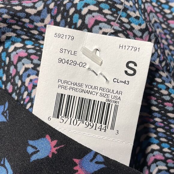 Motherhood Maternity Small V neck Short Sleeved Blouse with Tie - Picture 6 of 7